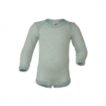 Engel Baby-Body Wolle/Seide Gletscher/Natur X | 50/56