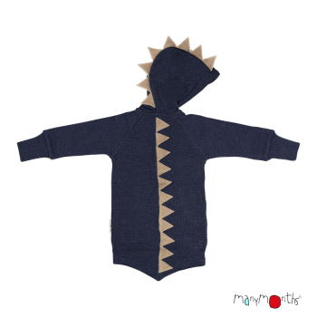 ManyMonths Woollies Dino Hoodie with Big Pocket 