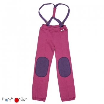 Manymonths Woll-Hose mit Trägern (Hazel Pant) Frosted Berry | S/M