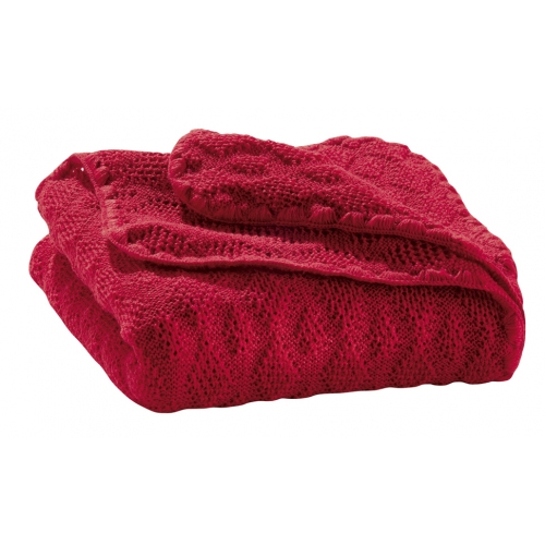 Disana Couverture bébé laine vierge Rouge 03 | .