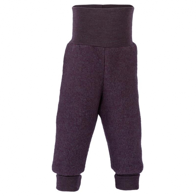 Engel Baby-Hose Wolle, Fleece Lila melange 059E | 62/68