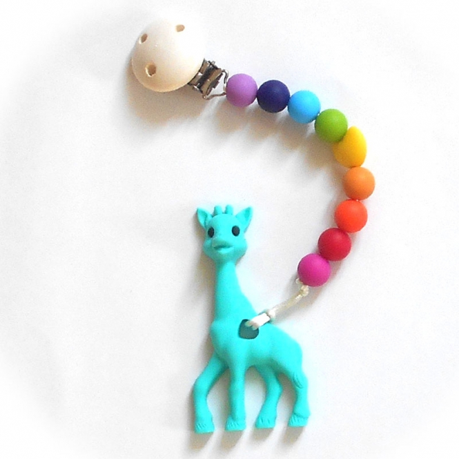 Kaukette Giraffe Türkis/Rainbow | .